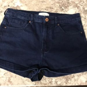 Dark denim shorts